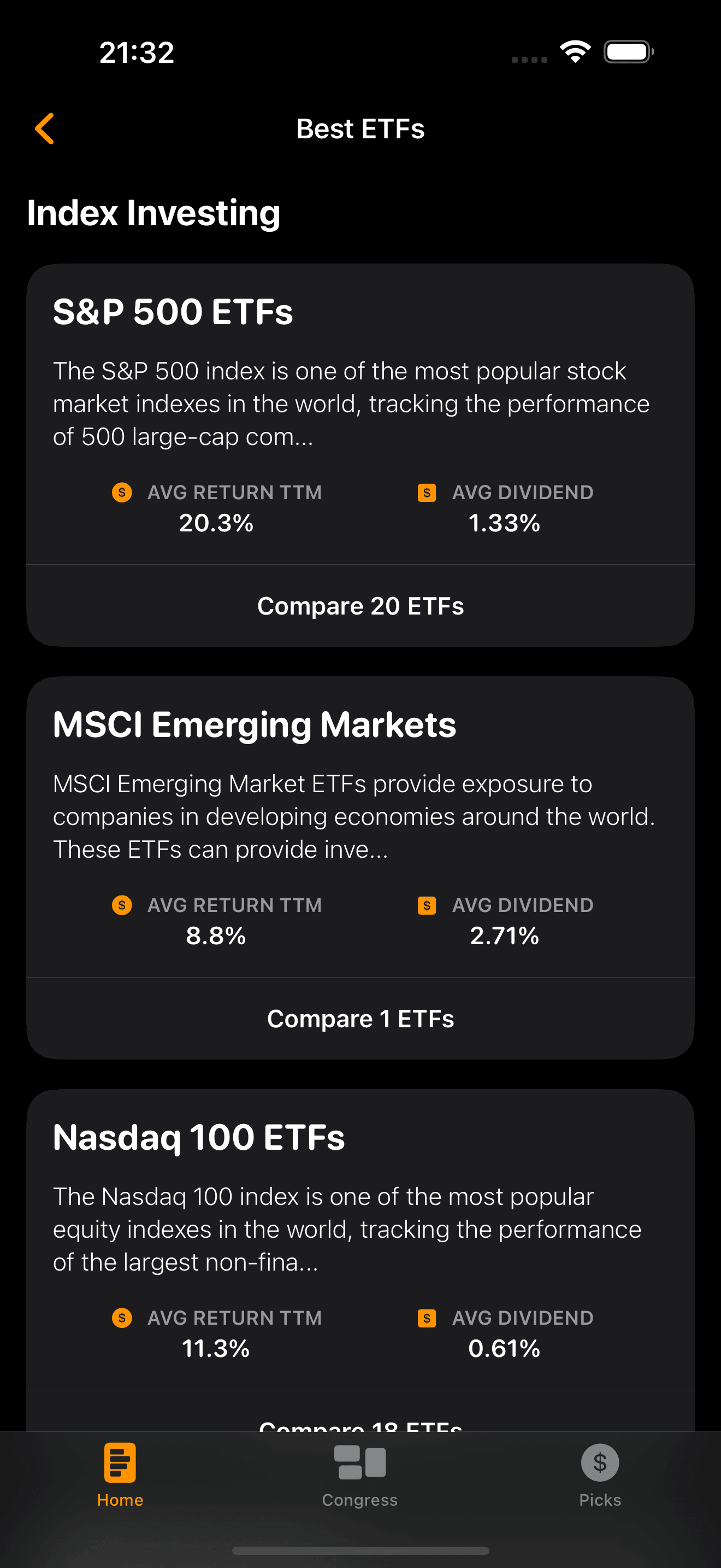 StockCircle App ChatGPT feature screenshot - Track top investors and congress trades